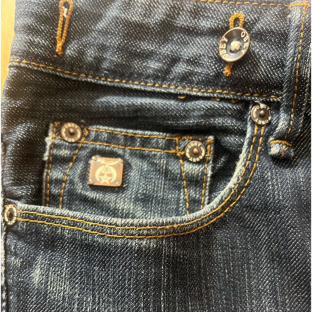 Women’s Obey jeans size 32 inseam 30 slim low rose straight leg